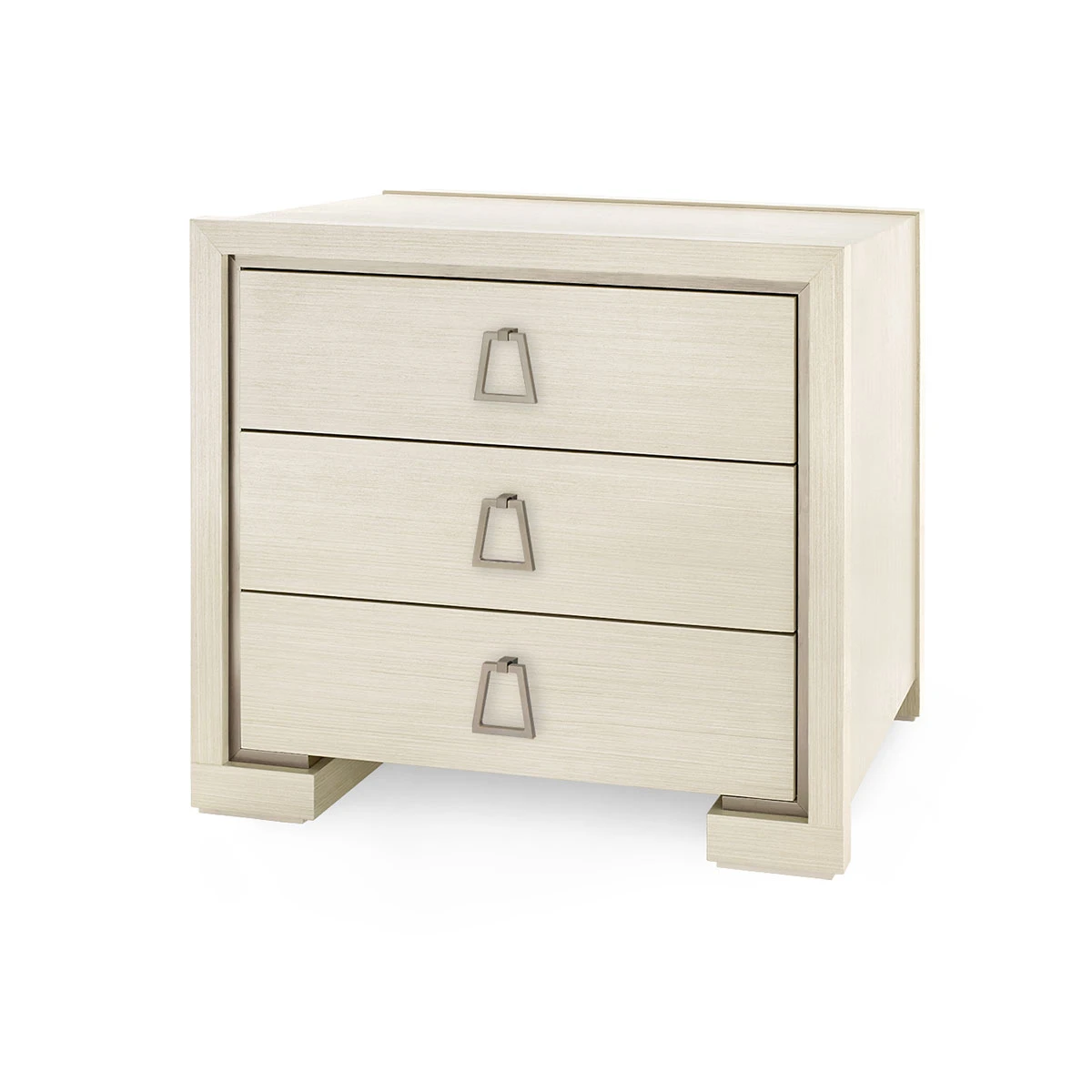Blake 3-Drawer Side Table, Blanched Oak