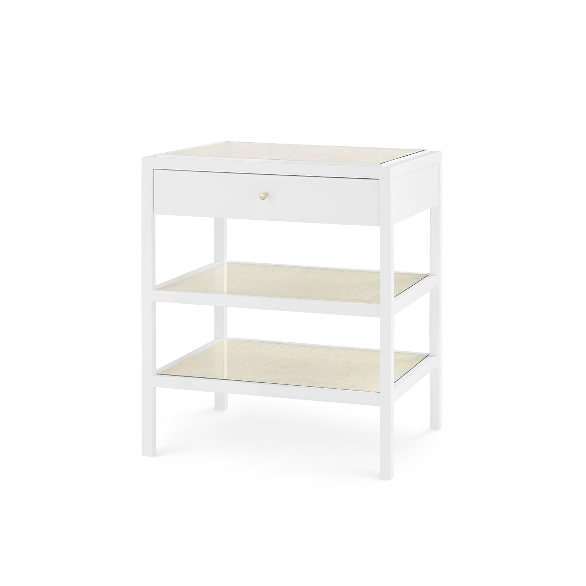 Caanan 1-Drawer Side Table, Vanilla