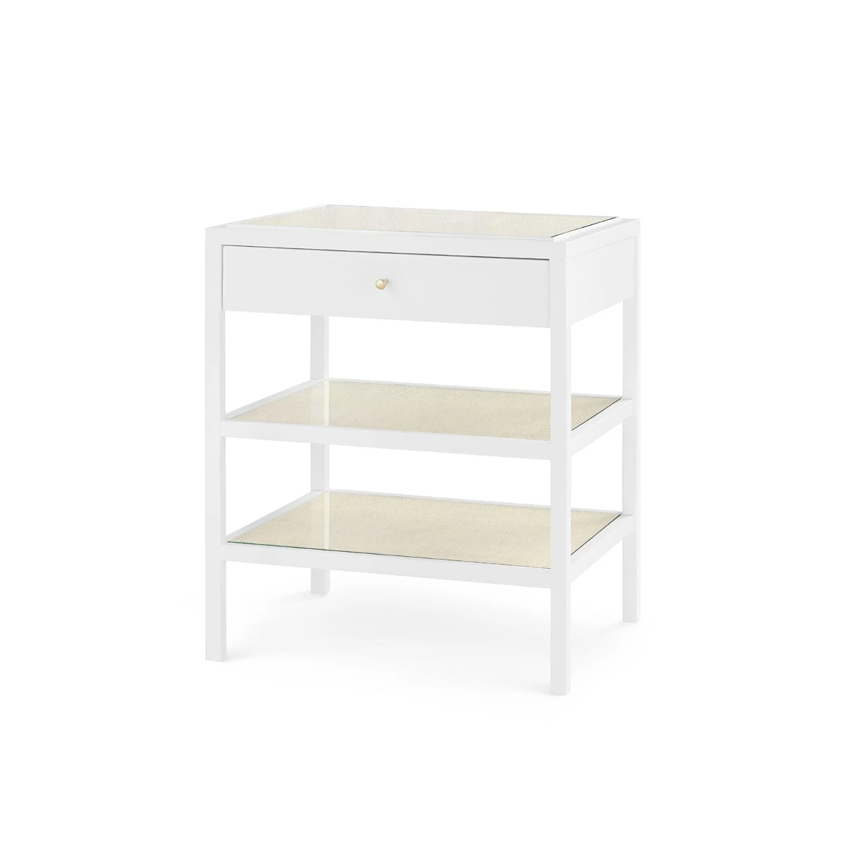 Caanan 1-Drawer Side Table, Vanilla