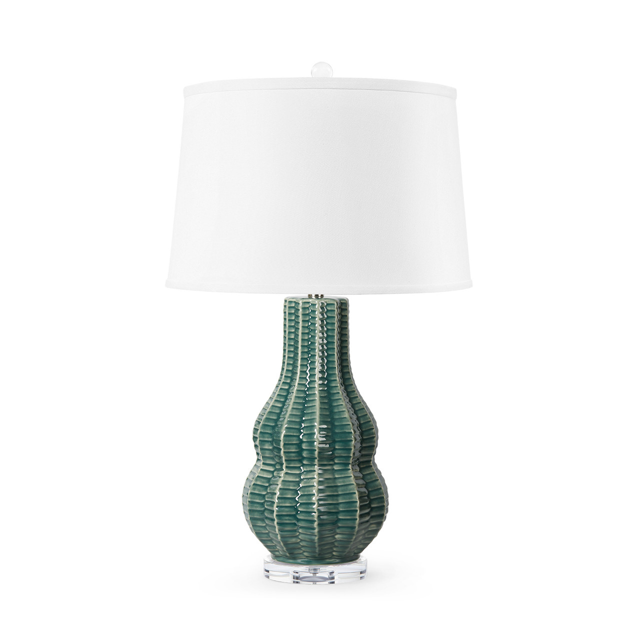 Quinn Lamp Without Shade, Veridian Green
