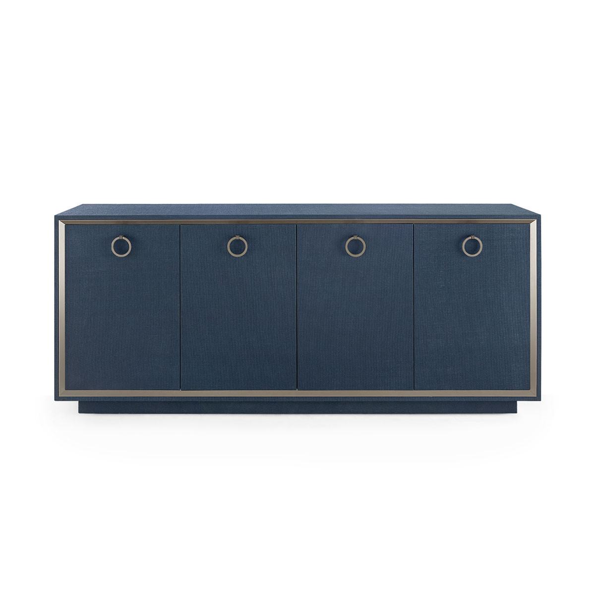 AUBERGE DES-PRES ネイビー 38 Ansel 4-Door Cabinet, Blue Steel