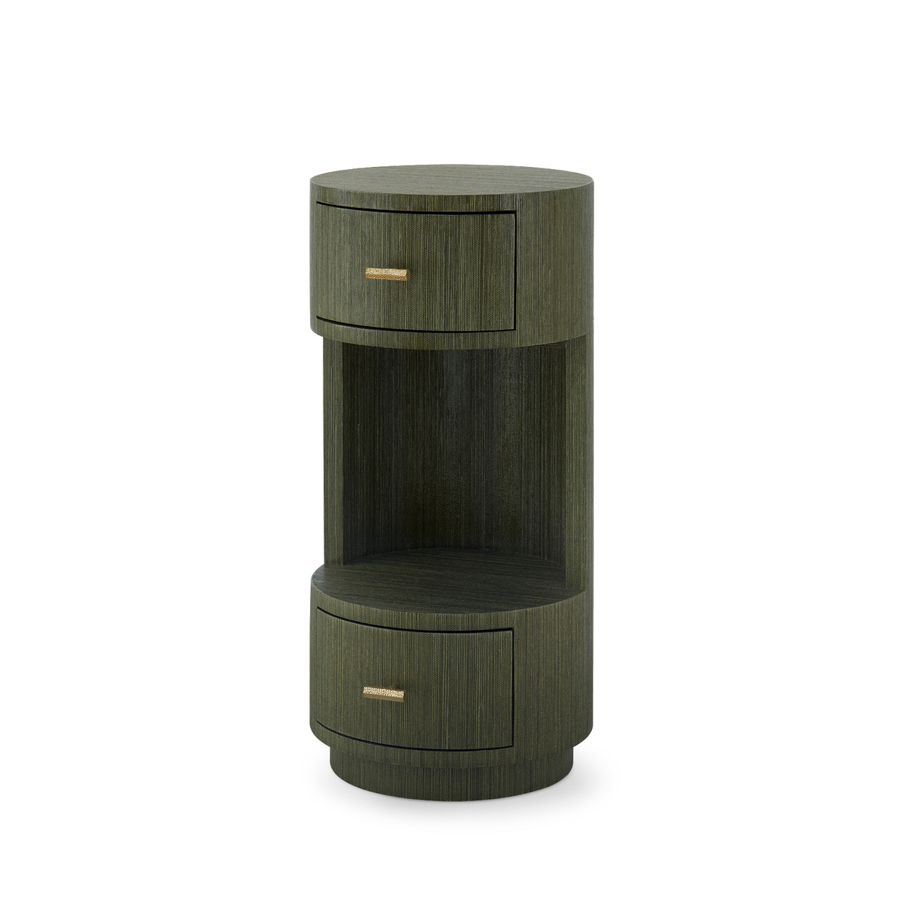 Aaron 2-Drawer Side Table, Deep Olive
