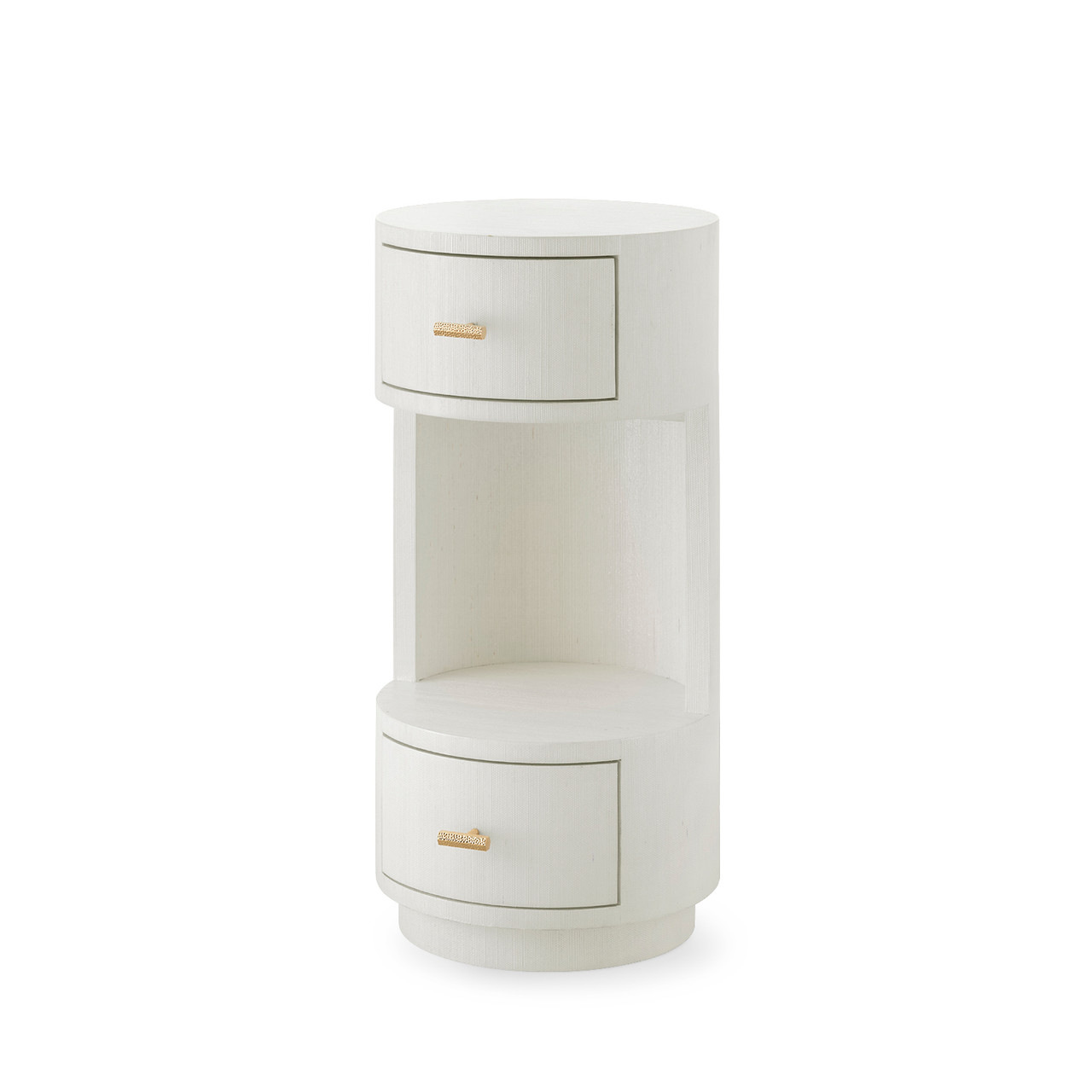 Aaron 2-Drawer Side Table, Sand White