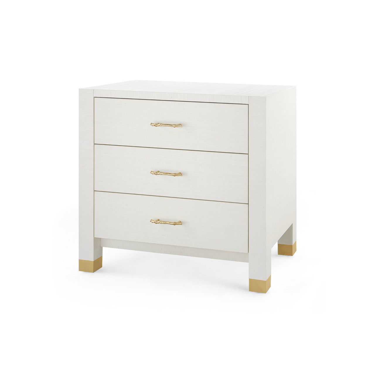 Camden 3-Drawer Side Table, Sand White