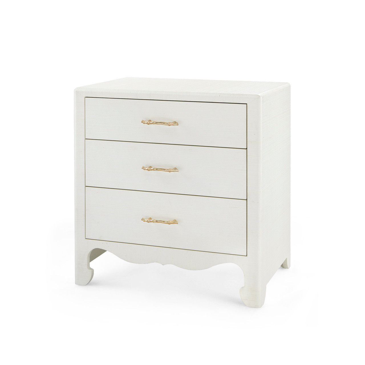 Gianna 3-Drawer Side Table, Sand White