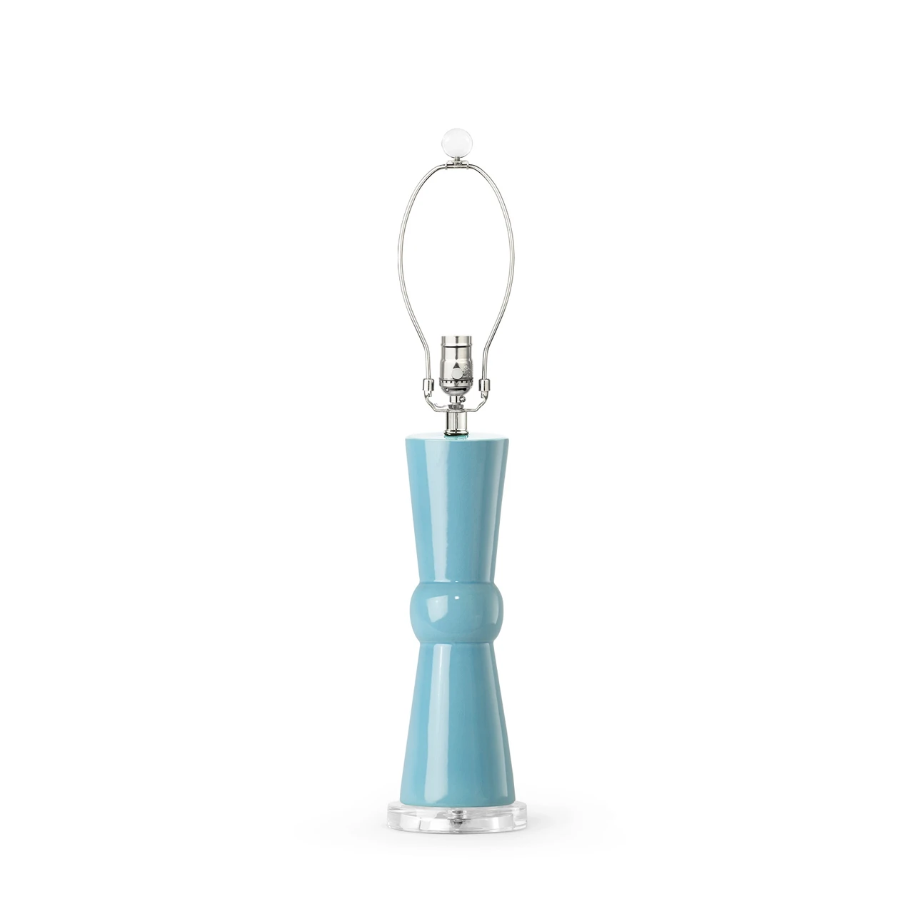 Clarissa Lamp Without Shade, Light Turquoise