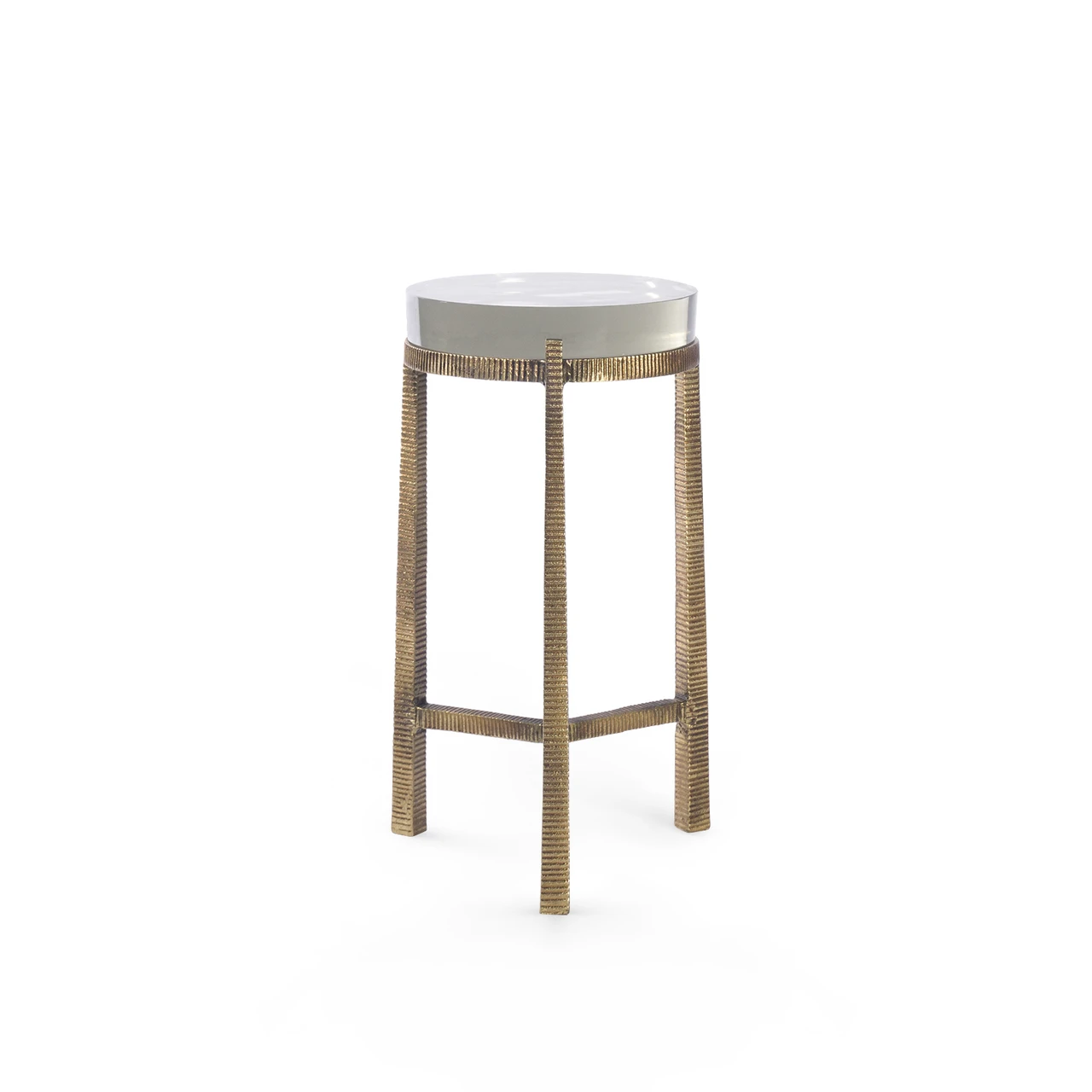 Gideon Small Accent Table, Antique Brass
