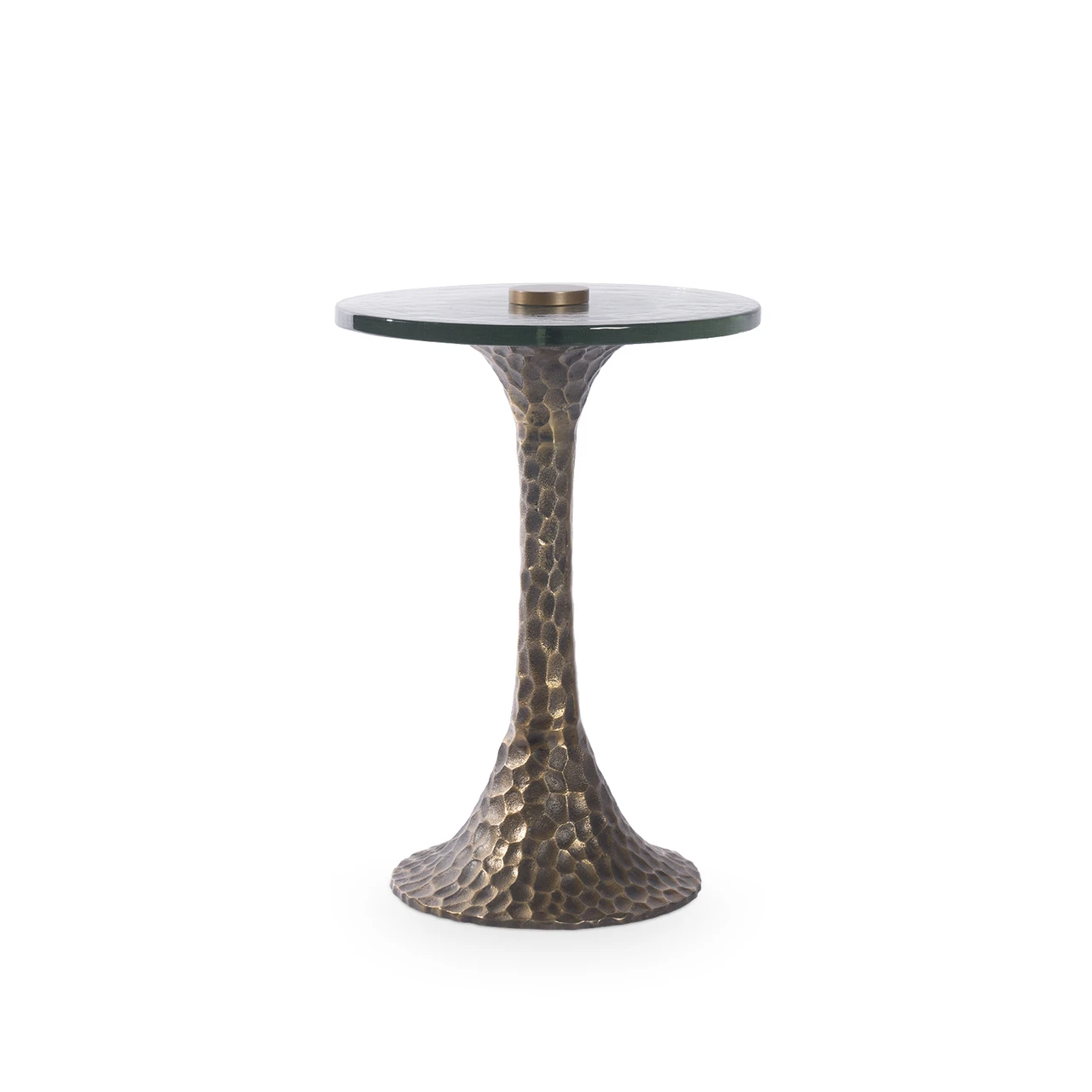 Archer Accent Table, Antique Brass