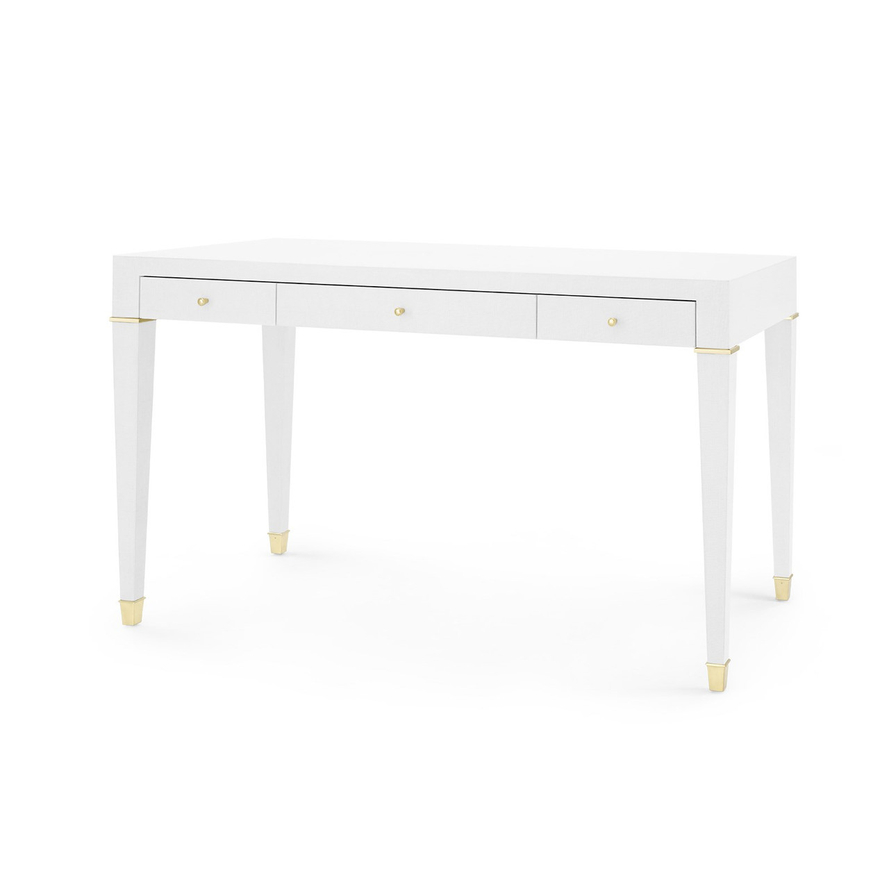 Claudette Desk, Cream, Brass