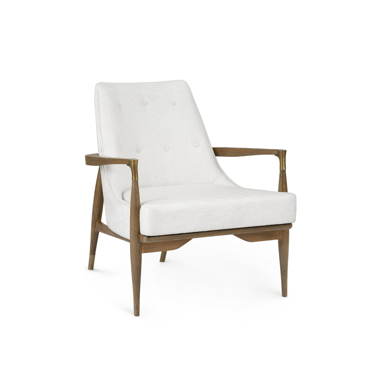 Bastian Lounge Chair, Driftwood and Frosted Alabaster
