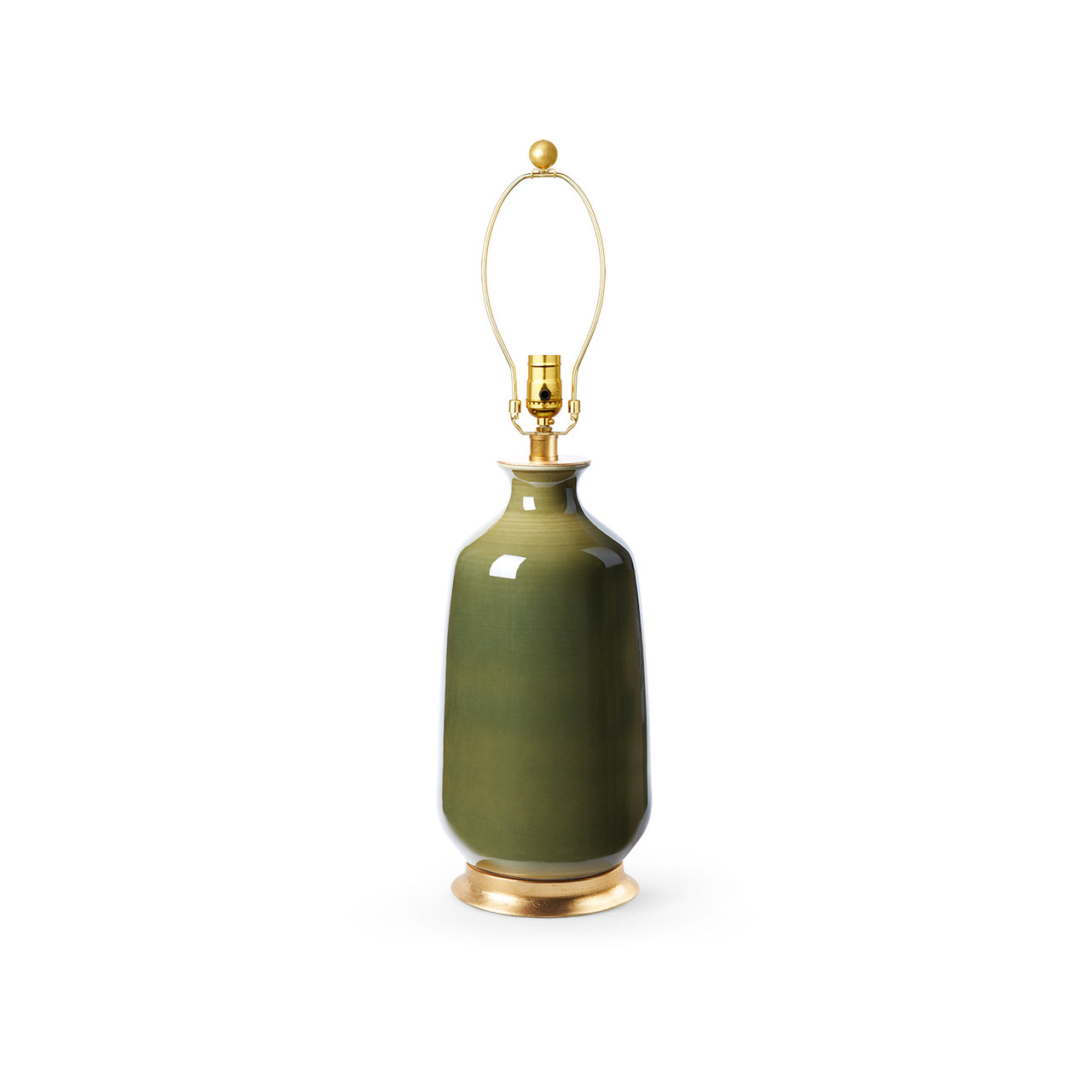 Carolyn Lamp Without Shade, Olive Green