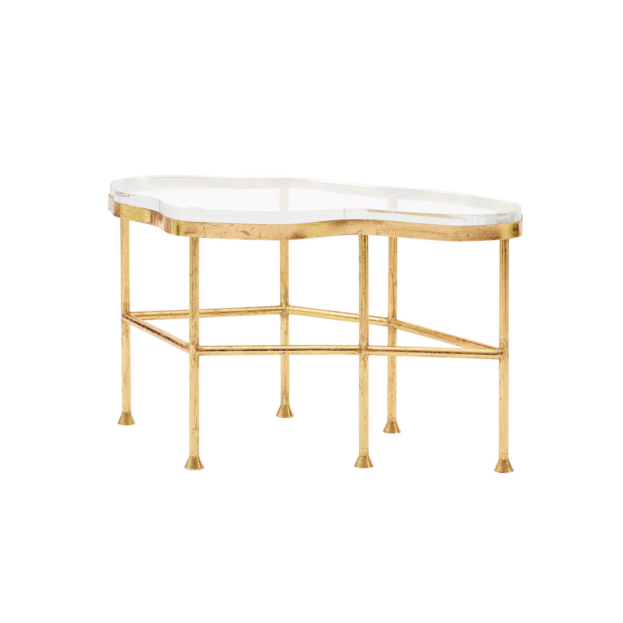Cristal Coffee Table, Gold Leaf