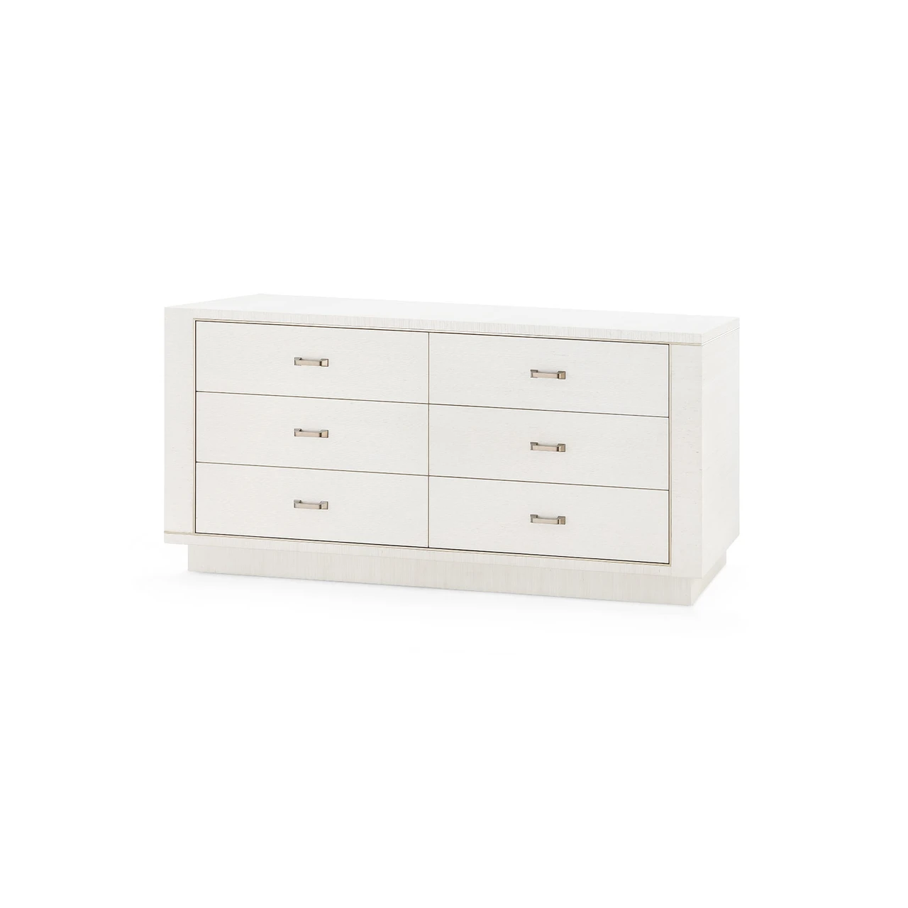 Ethan 6-Drawer with Glass Top, Sand White