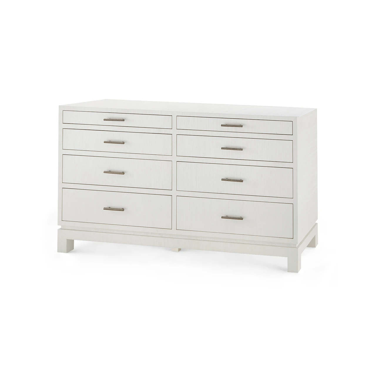 Florence Extra Large 8-Drawer with Glass Top, Sand White