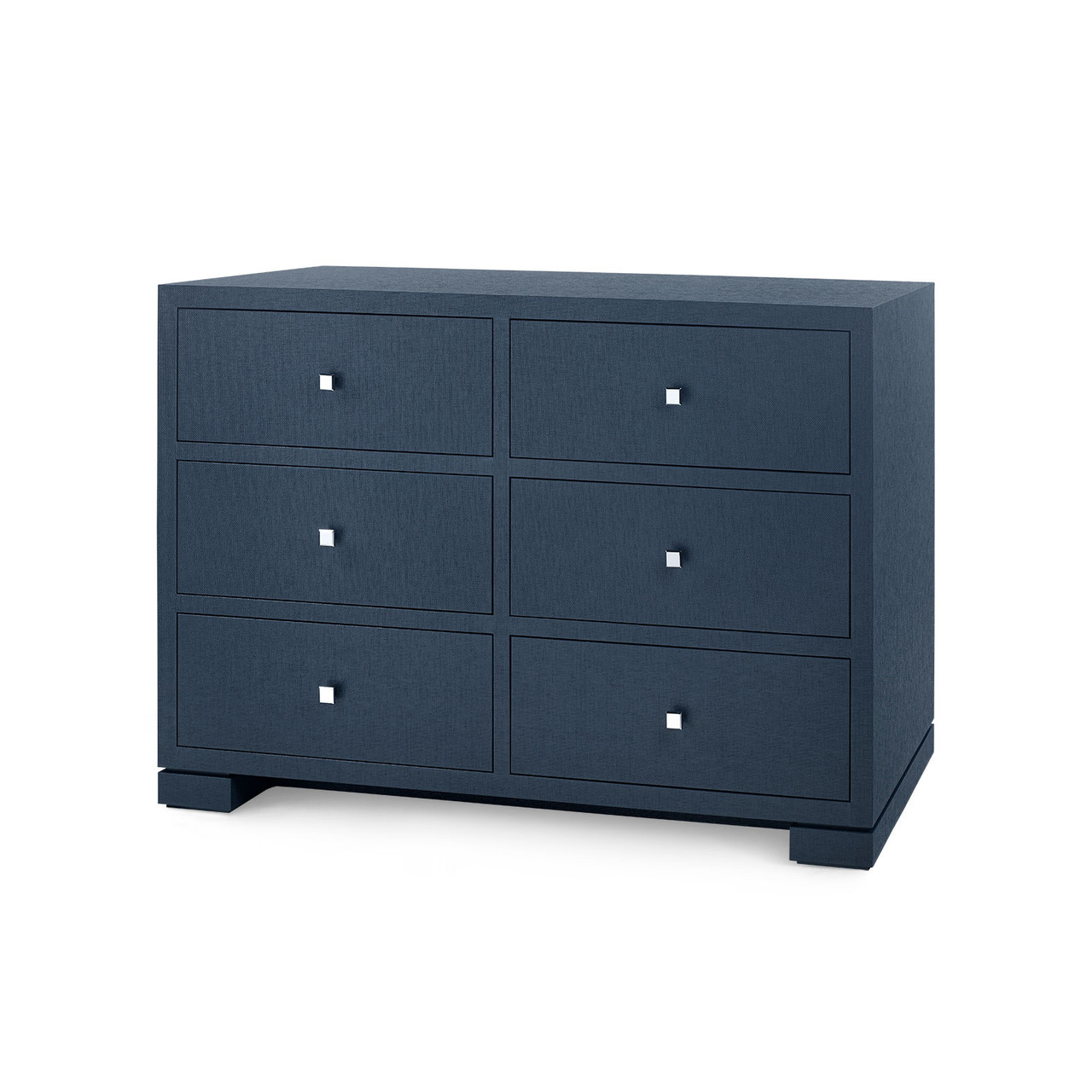 Frances Extra Large 6-Drawer with Glass Top, Deep Navy