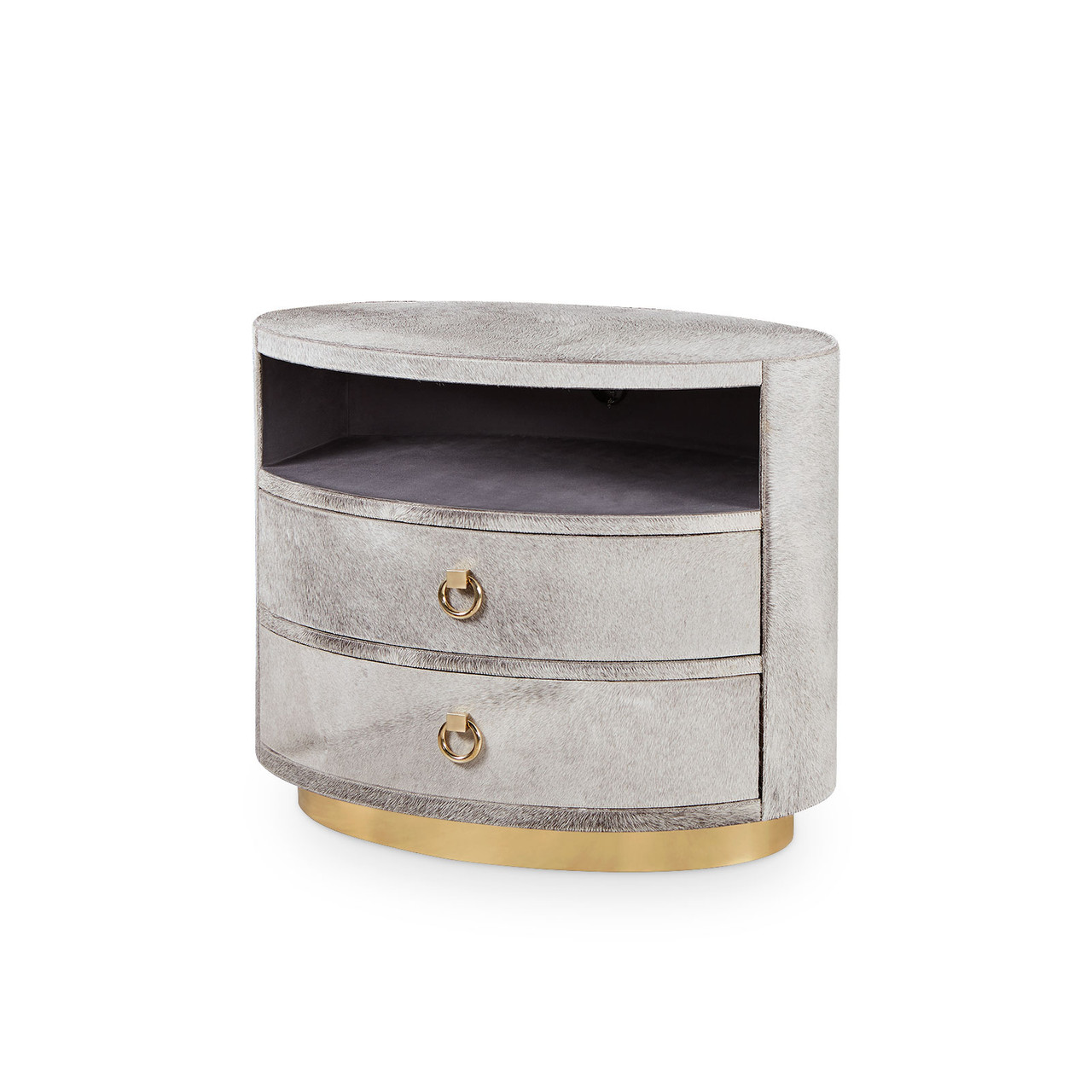 Julius 2-Drawer Side Table, Gray