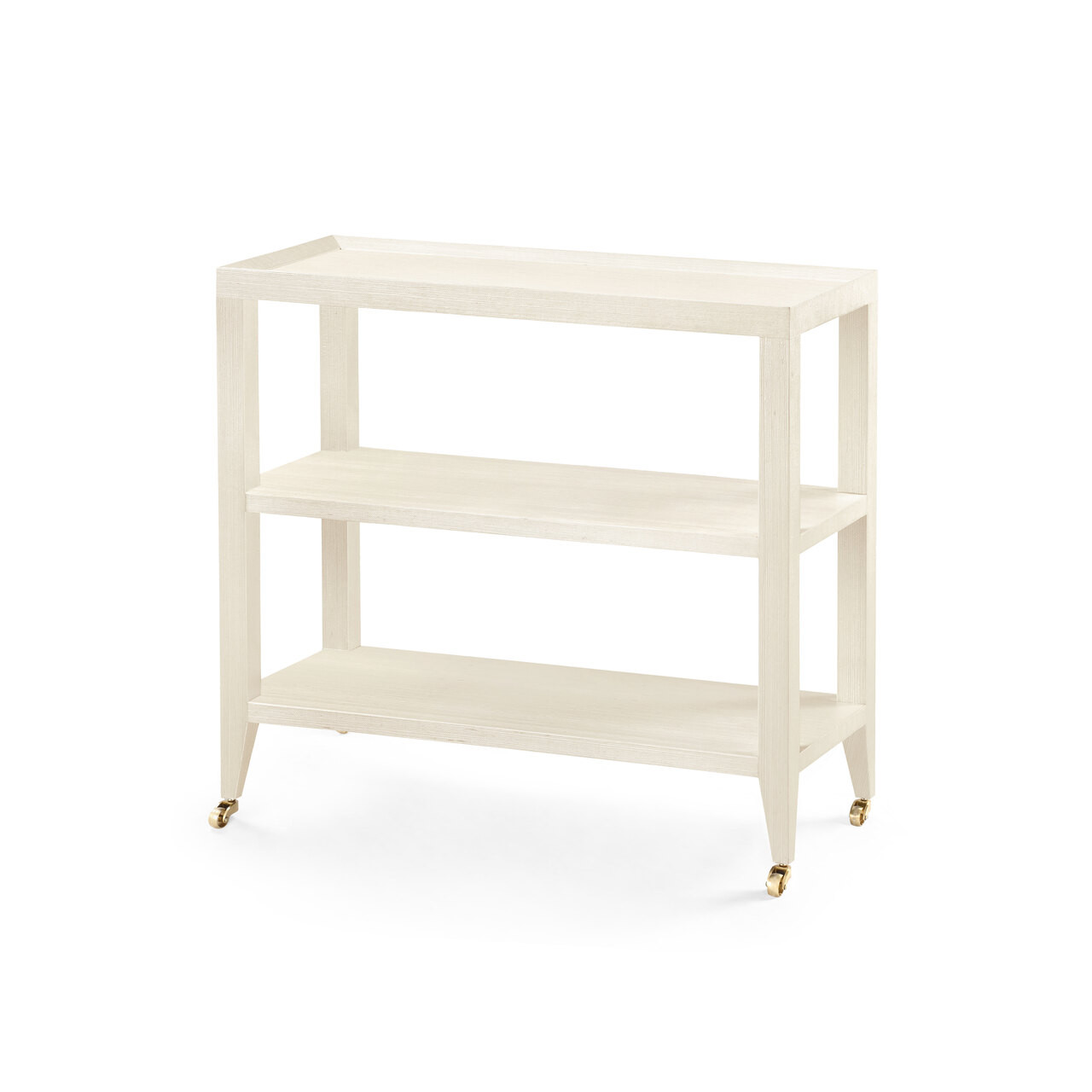 Isadora Console Table with Glass Top, Canvas Cream
