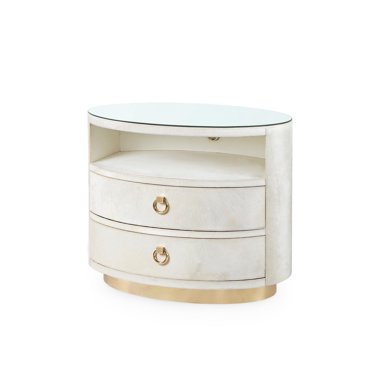 Julius 2-Drawer Side Table, Snow