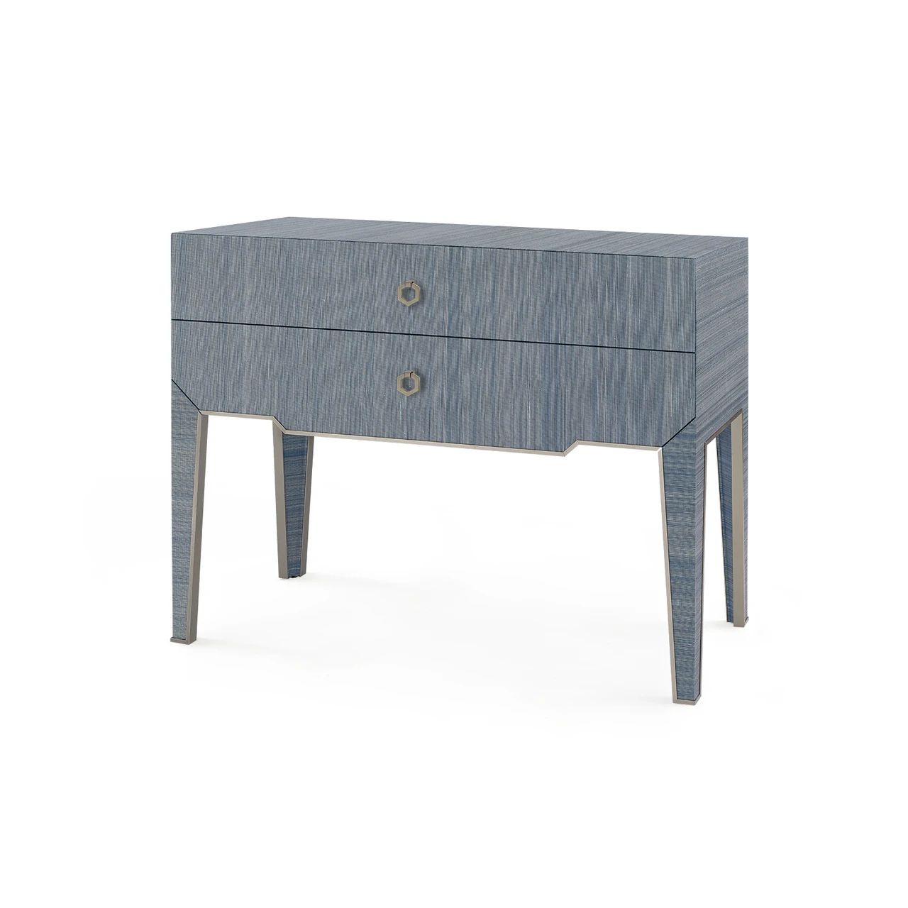 Madeline Console with Glass Top, Colonial Blue