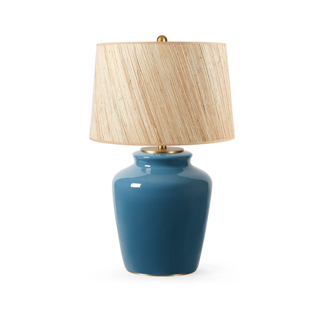 Aksel Lamp with Shade 17-inch Papyrus, with Gold, Cruise Teal