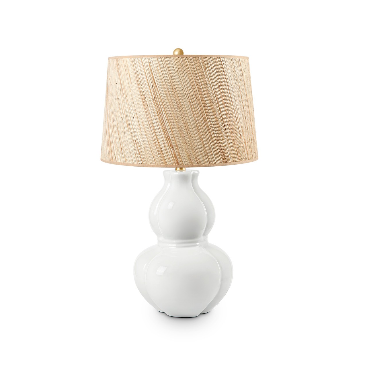 Sandar Lamp with Shade 17-inch Papyrus, with Gold, Coconut