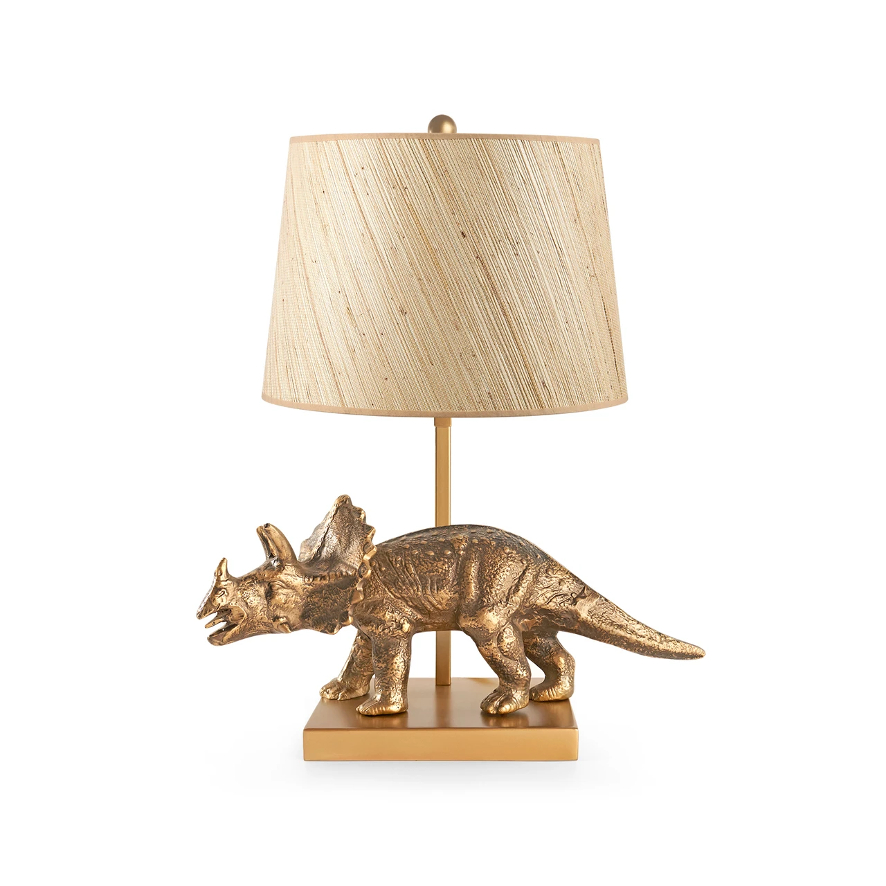 Titus Lamp with Shade 14-inch Papyrus, with Nickel, Antique Brass