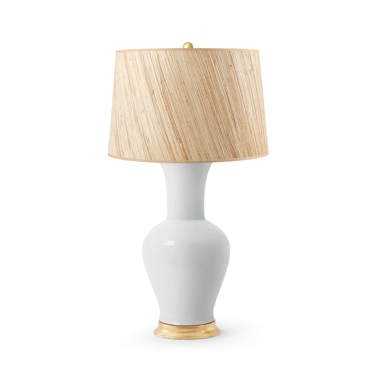 Acacia Lamp with Shade 17-inch Papyrus, with Gold, Coconut