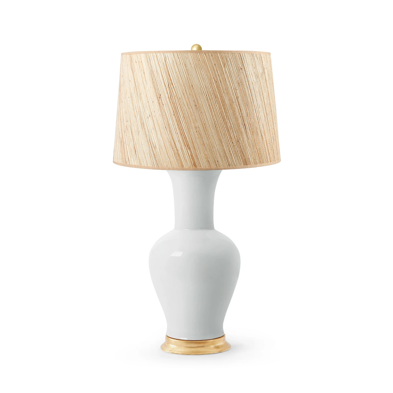 Acacia Lamp with Shade 17-inch Papyrus, with Gold, Coconut