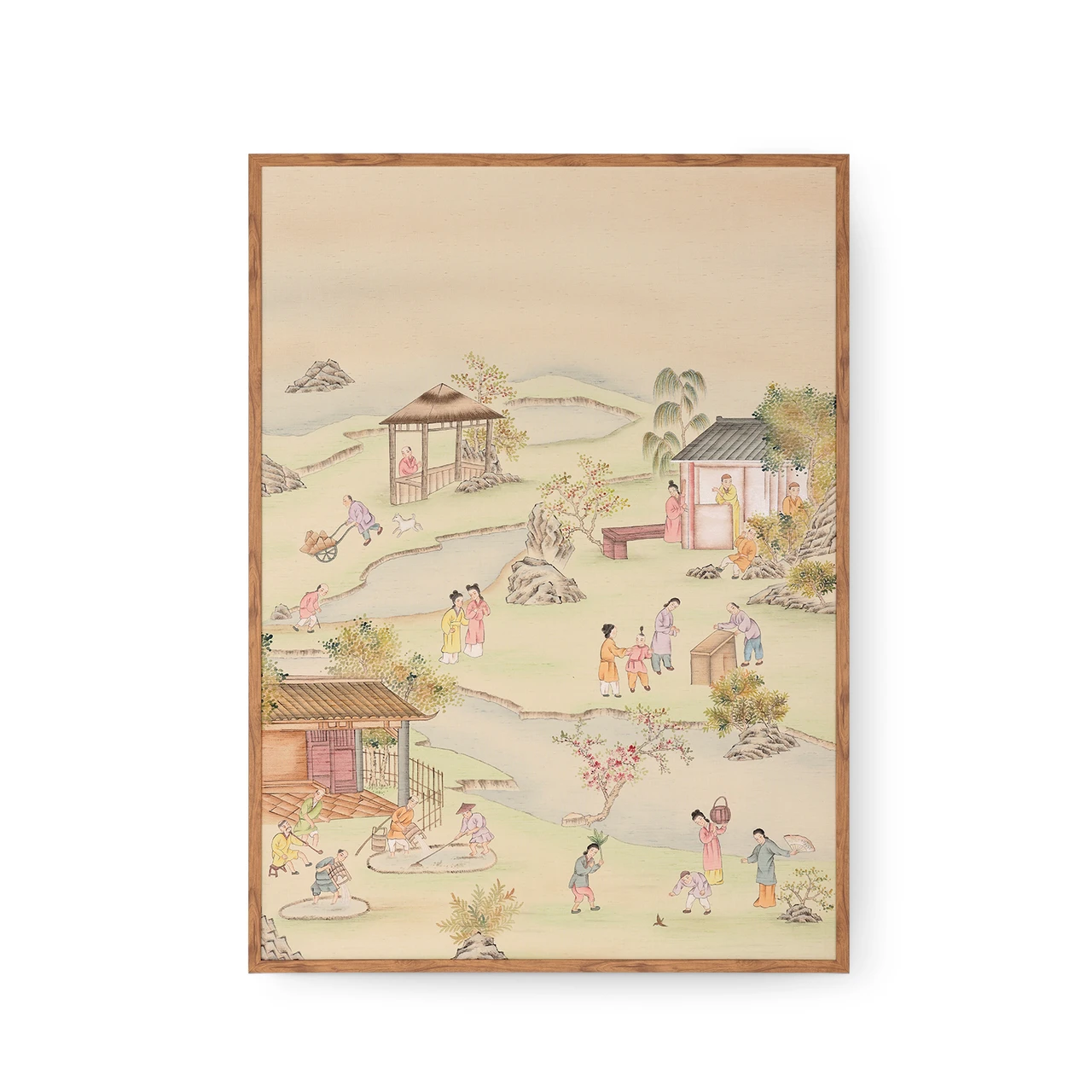 Coutts Garden Framed Silk Panel, Multi-Color