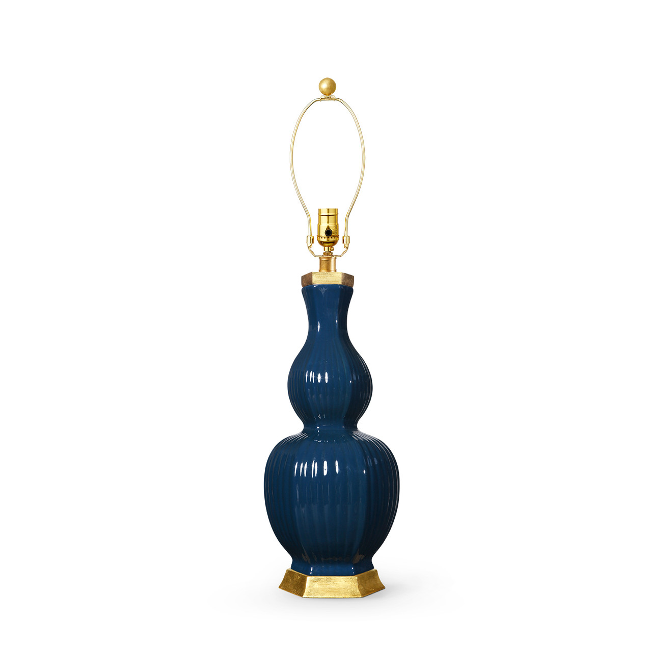 Delft Lamp Without Shade, Navy Blue