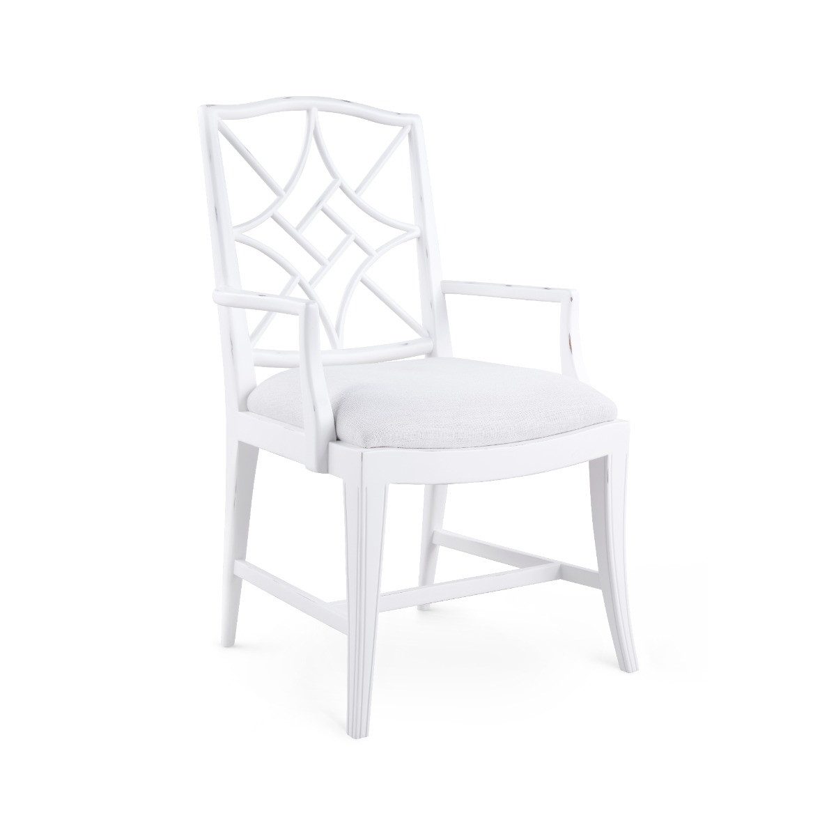 Evelyn Armchair, Distressed Eggshell White