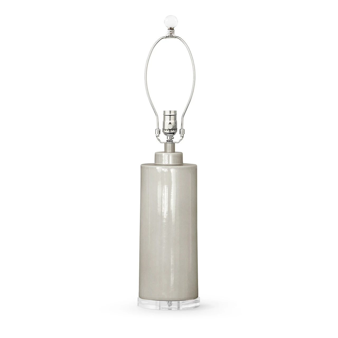 Formosa Lamp Without Shade, Dove Gray