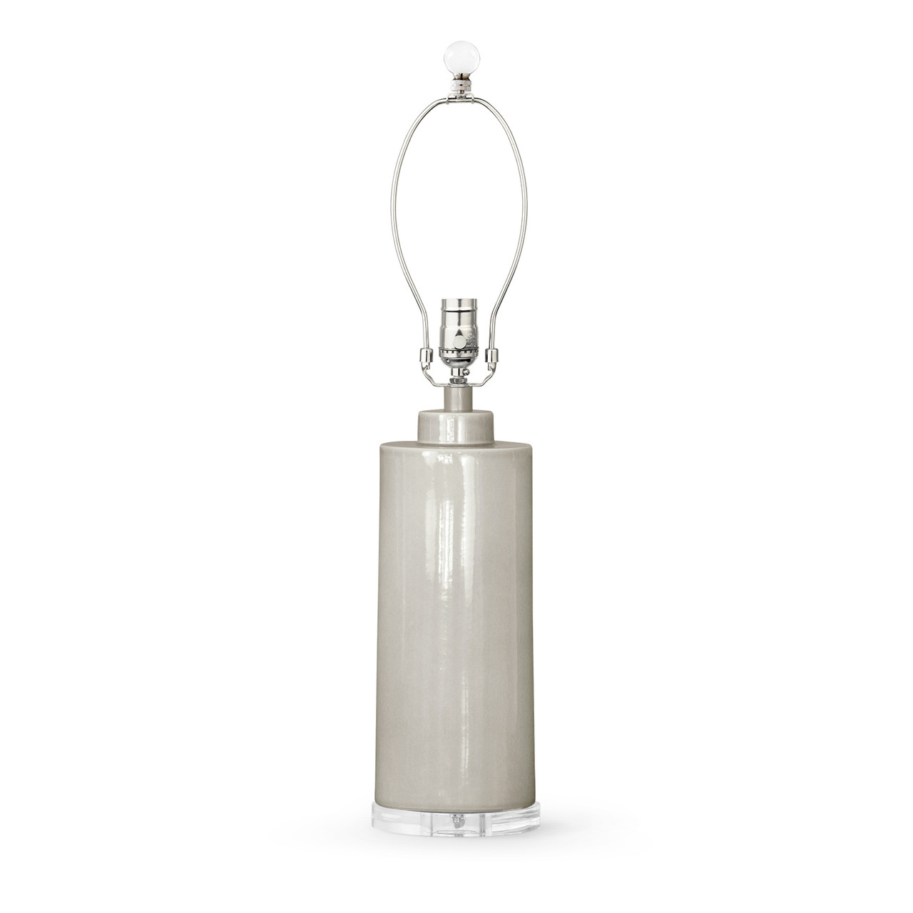 Formosa Lamp Without Shade, Dove Gray