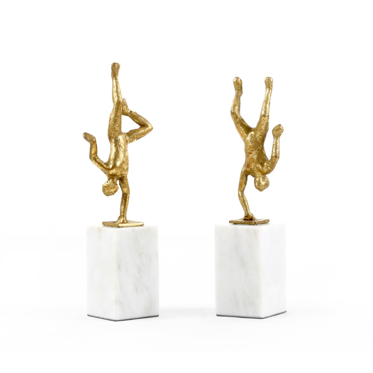 Handstand Statue (Pair), Gold Leaf