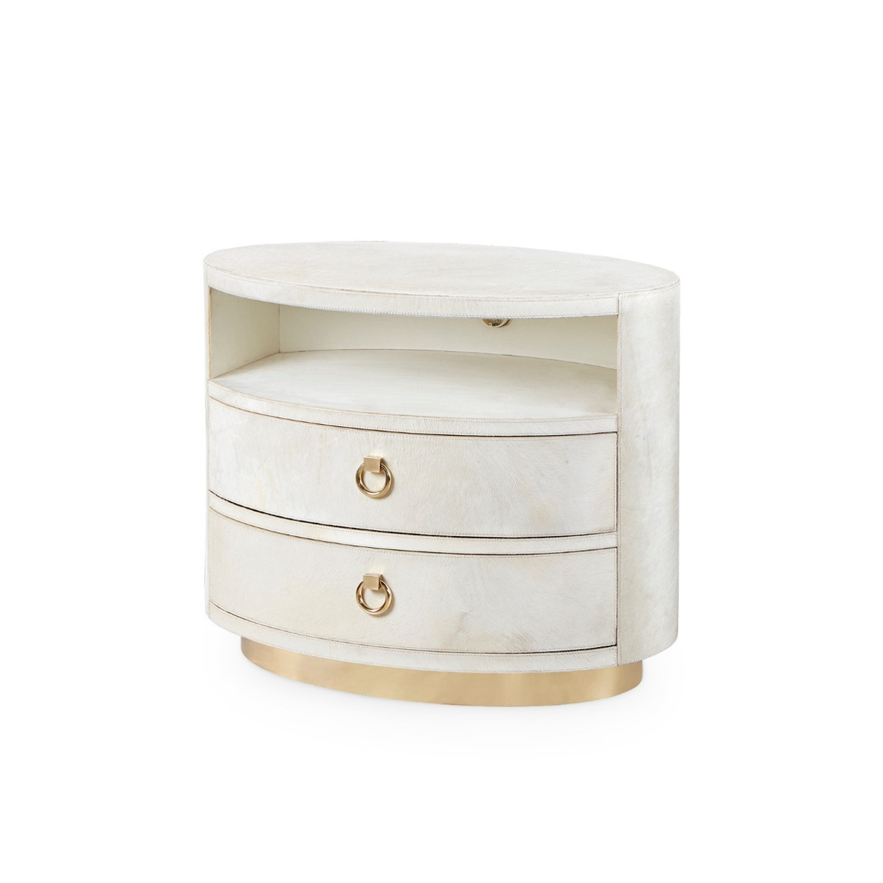 Julius 2-Drawer Side Table, Snow