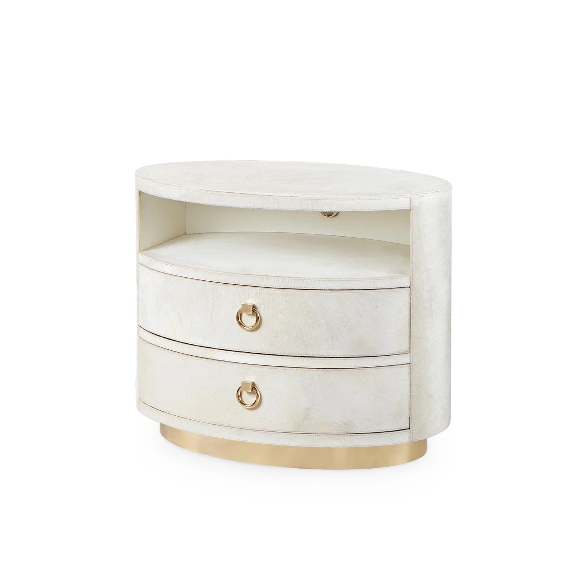 Julius 2-Drawer Side Table, Snow