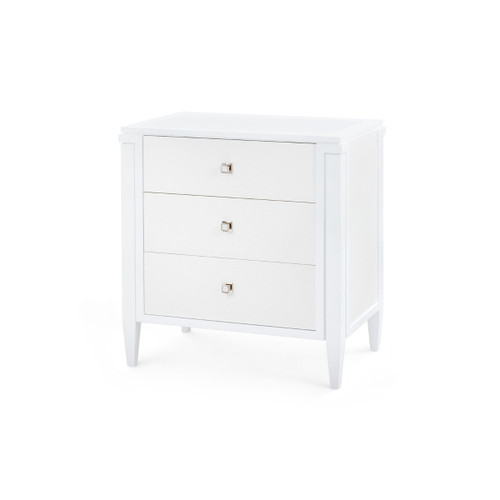 Kingston 3-Drawer Side Table, Soft White