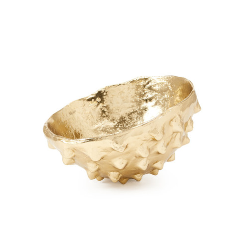 Kiwano Large Bowl, Brass