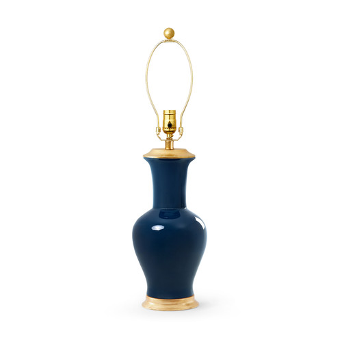 Acacia Lamp Without Shade, Navy Blue