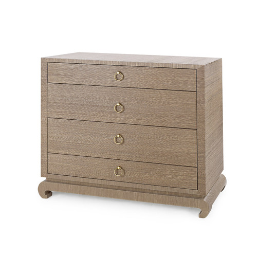Ming Large 4-Drawer, Flax Brown