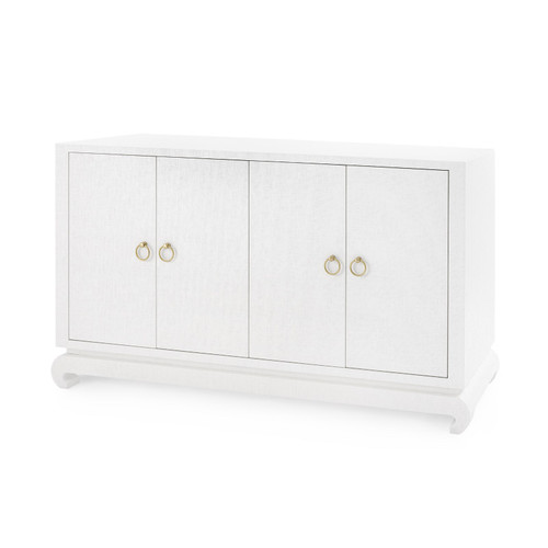 Meredith 4-Door Cabinet, Chiffon White