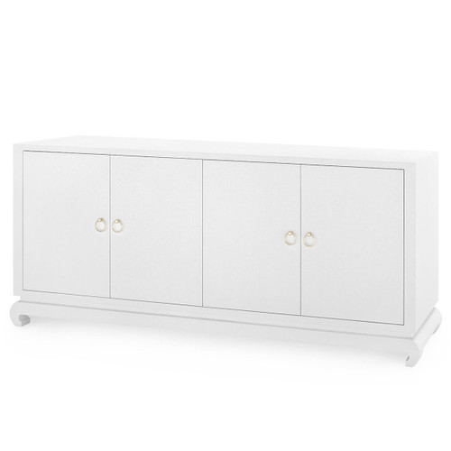 Meredith Extra Large 4-Door Cabinet, Chiffon White
