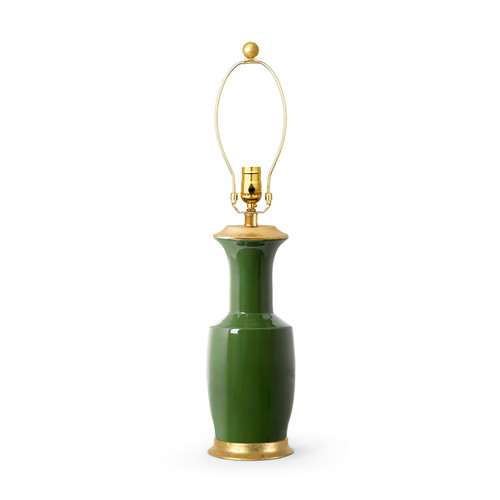 Alia Lamp Without Shade, Dark Green