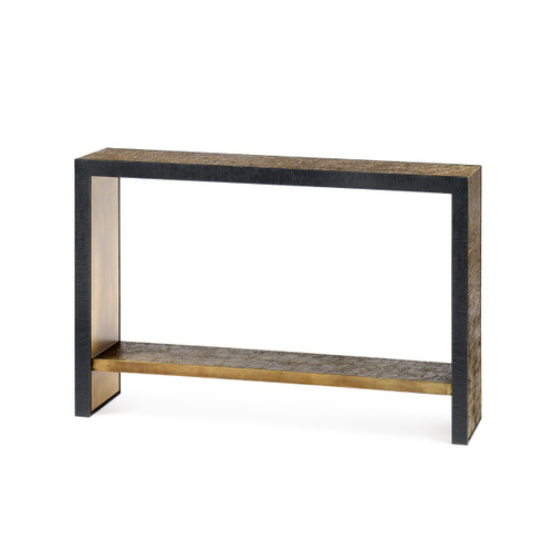 Odeon Console, Antique Brass and Dark Bronze