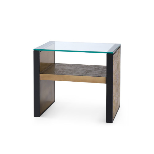 Odeon Bench/Side Table Glass Top, Clear