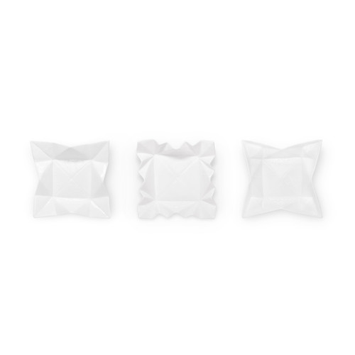 Origami Set of 3 Catch All, Blanc de Chine