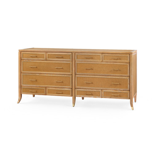 Paulina 12-Drawer, Natural and Camel