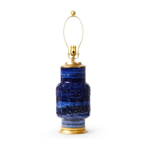 Aristide Lamp Without Shade, Royal Blue