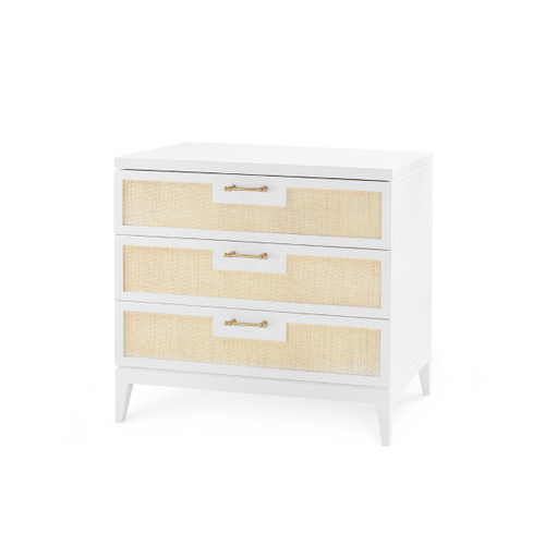 Astor 3-Drawer Side Table, Vanilla