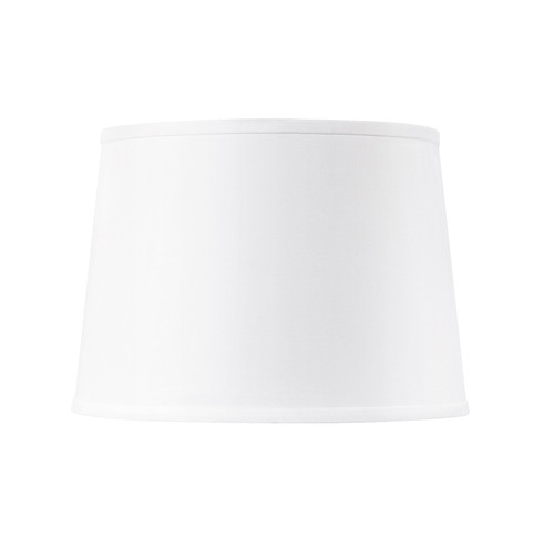 Shade 14-inch White Linen, with Nickel, White